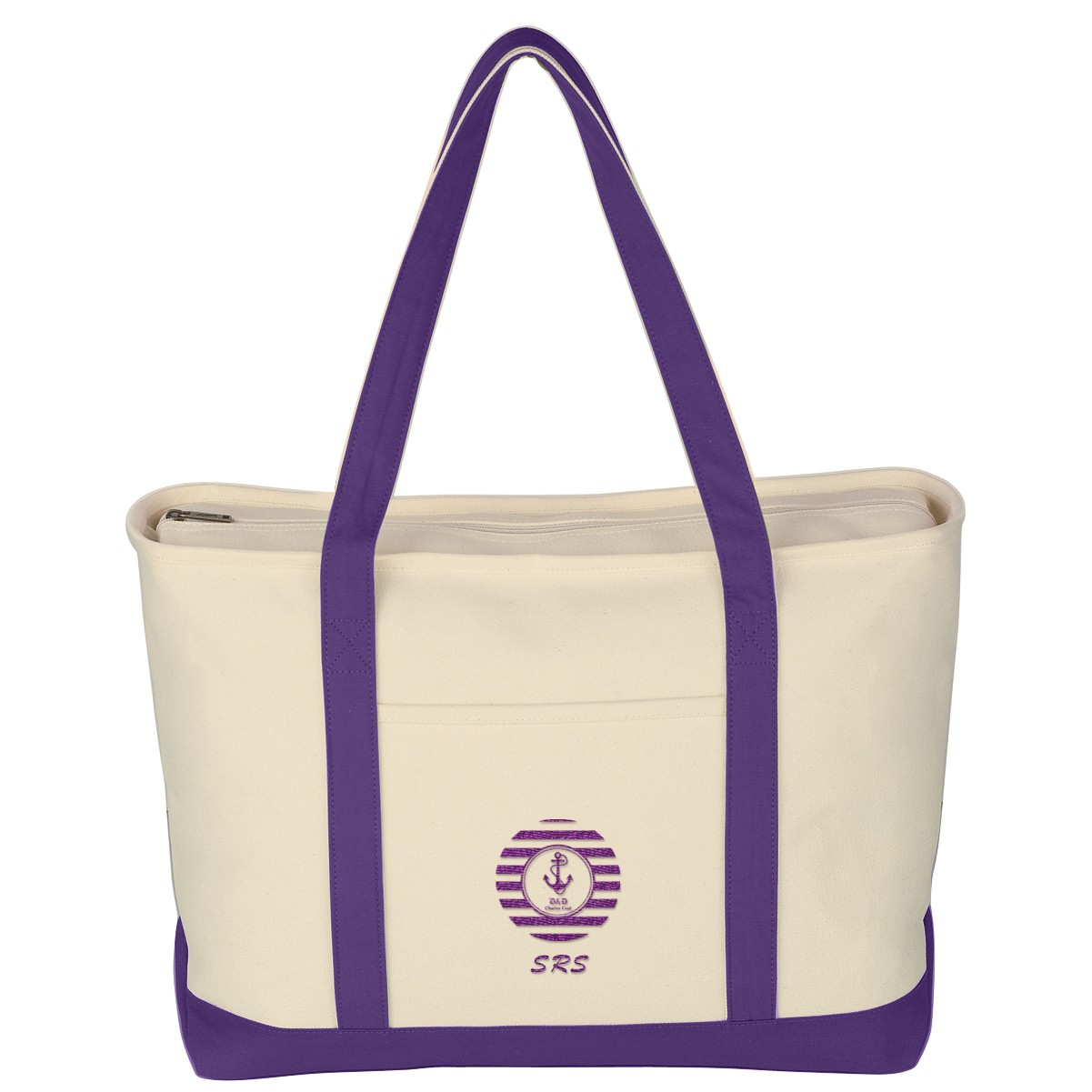 imprinted boat tote